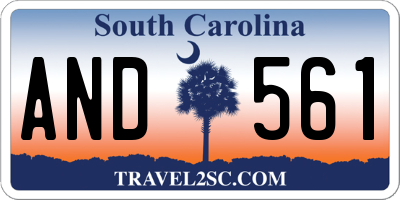 SC license plate AND561