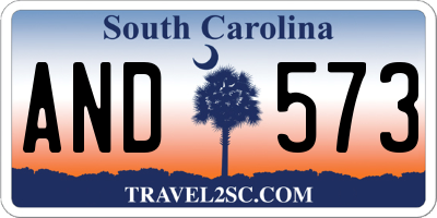 SC license plate AND573