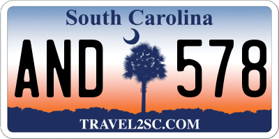 SC license plate AND578