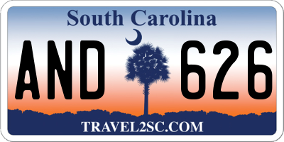 SC license plate AND626