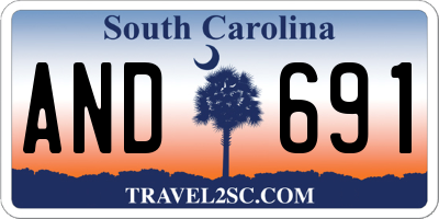 SC license plate AND691