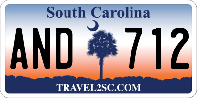 SC license plate AND712