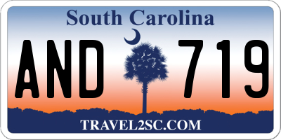 SC license plate AND719