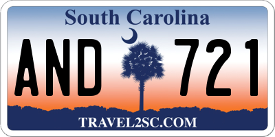 SC license plate AND721