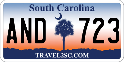 SC license plate AND723