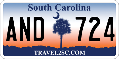 SC license plate AND724