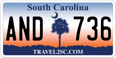 SC license plate AND736