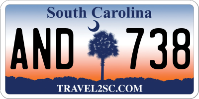 SC license plate AND738