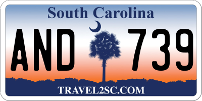 SC license plate AND739
