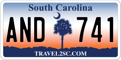 SC license plate AND741