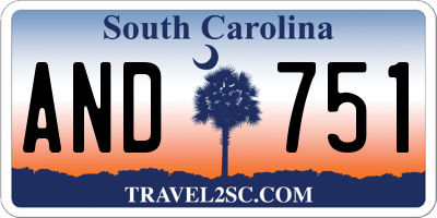 SC license plate AND751