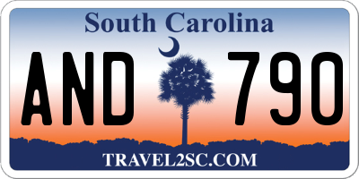 SC license plate AND790