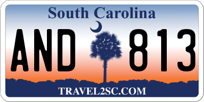 SC license plate AND813