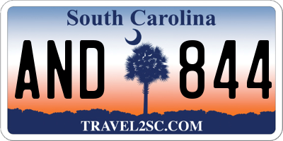 SC license plate AND844