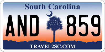 SC license plate AND859