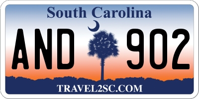 SC license plate AND902