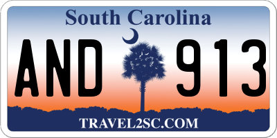 SC license plate AND913