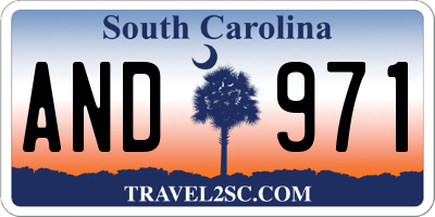 SC license plate AND971