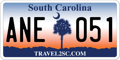SC license plate ANE051