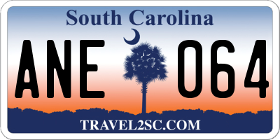 SC license plate ANE064