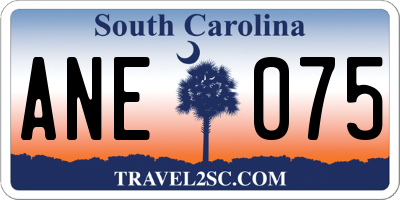 SC license plate ANE075