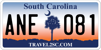 SC license plate ANE081
