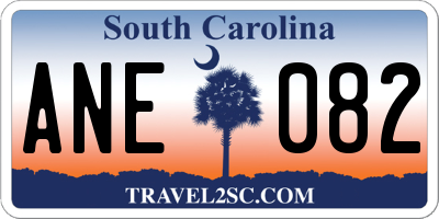 SC license plate ANE082