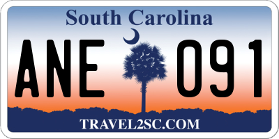 SC license plate ANE091