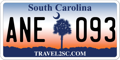 SC license plate ANE093