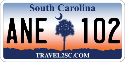 SC license plate ANE102