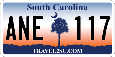 SC license plate ANE117