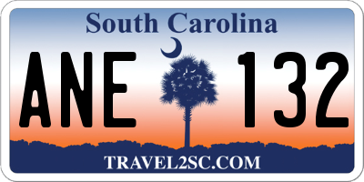 SC license plate ANE132
