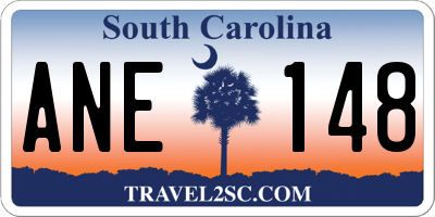 SC license plate ANE148