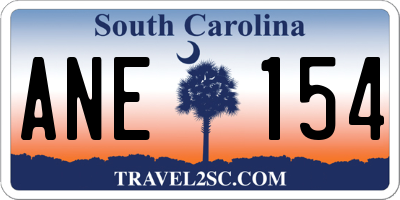 SC license plate ANE154