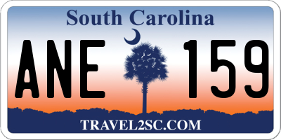 SC license plate ANE159