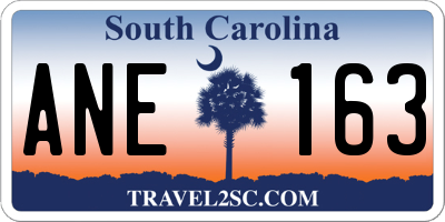 SC license plate ANE163