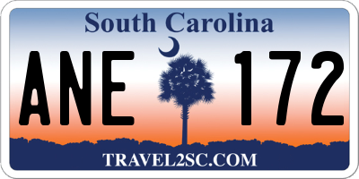 SC license plate ANE172
