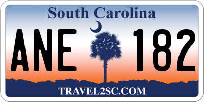 SC license plate ANE182
