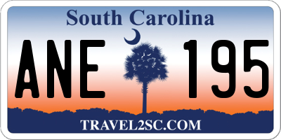SC license plate ANE195