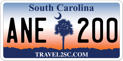 SC license plate ANE200
