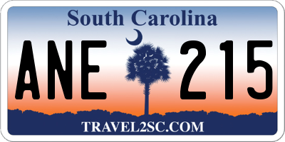 SC license plate ANE215