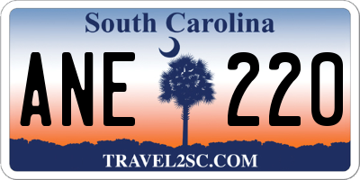 SC license plate ANE220