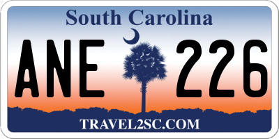 SC license plate ANE226