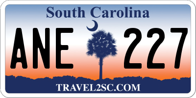 SC license plate ANE227