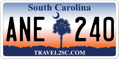 SC license plate ANE240