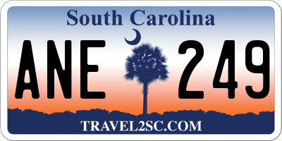 SC license plate ANE249