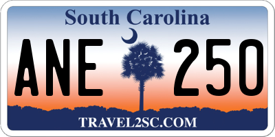 SC license plate ANE250