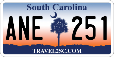 SC license plate ANE251