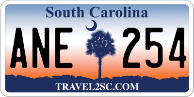 SC license plate ANE254
