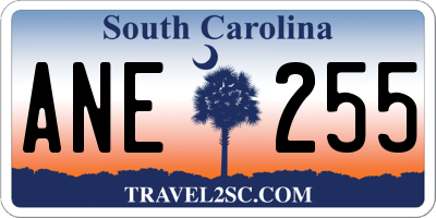 SC license plate ANE255
